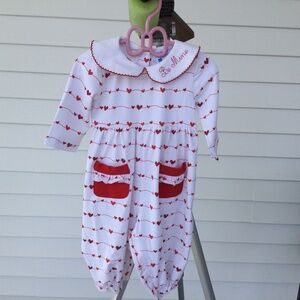 LaRose Valentine Romper with Snaps, Size 3 months
